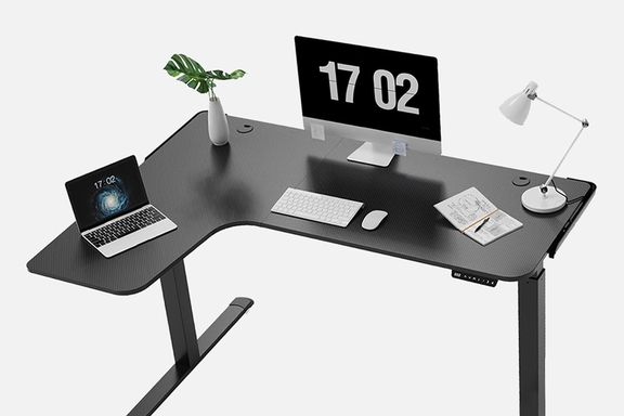 EUREKA ERGONOMIC EUREKA 60" L-shaped Standing Desk: Left-handed