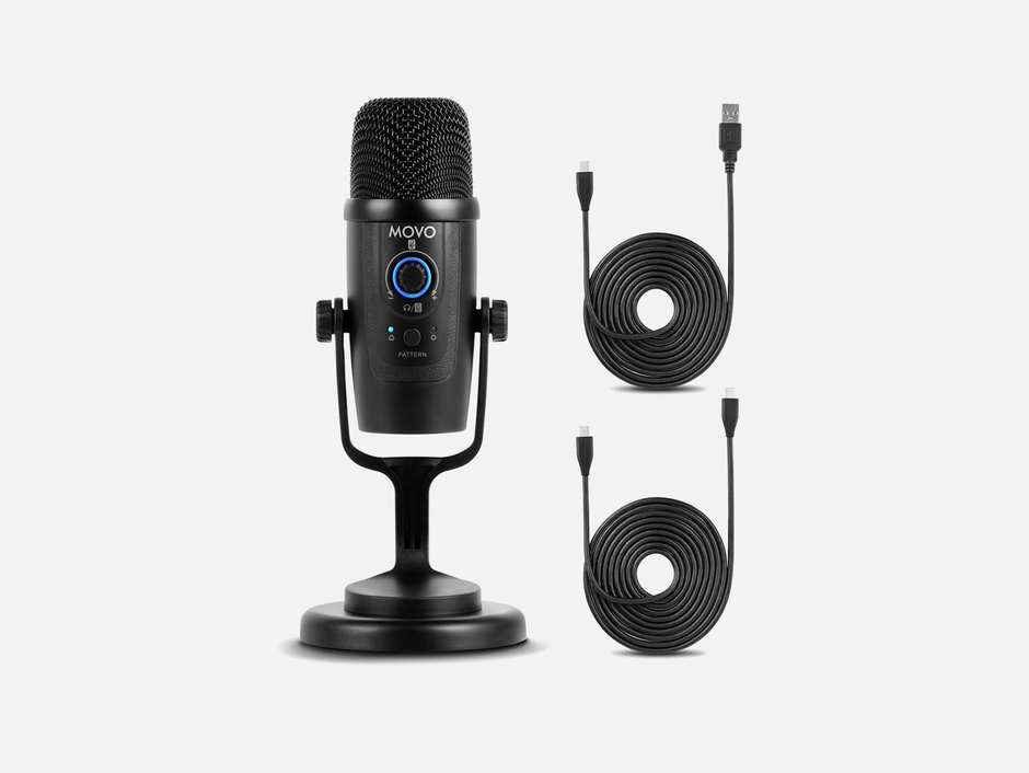 Movo MOVO Desktop Microphone: with 2 Pickup Patterns