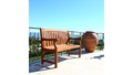Outdoor Patio 4-foot Wood Garden Bench  - Natural brown - Autonomous.ai