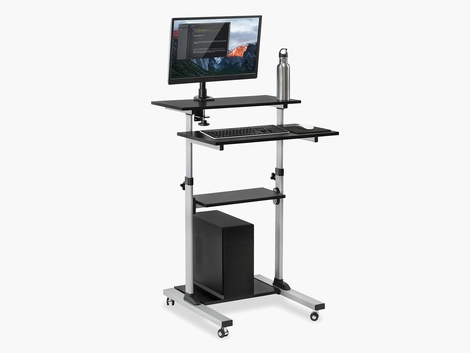 Mount-It! Rolling Computer Work Station with Monitor Mount