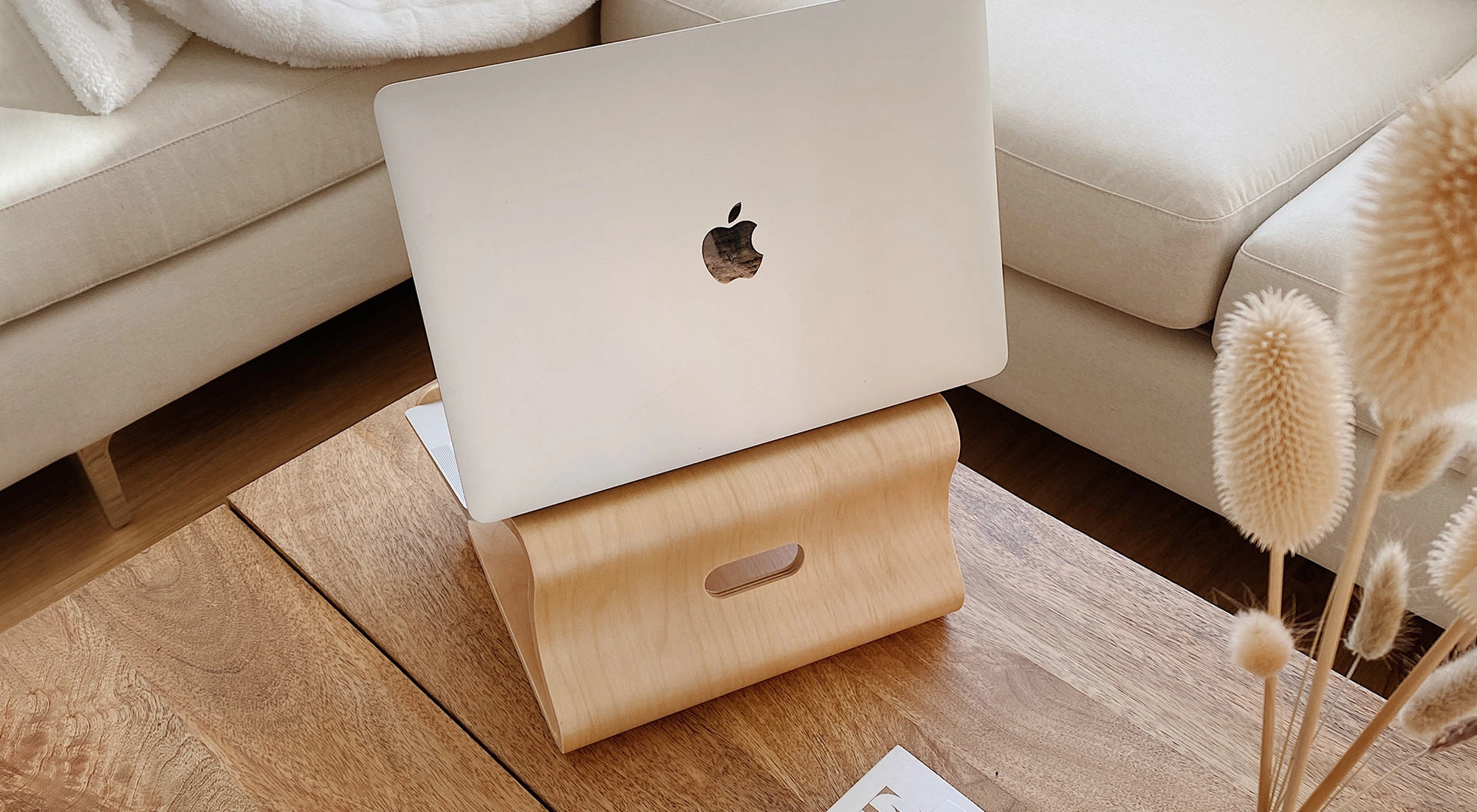 Enkel Studios Laptop Stand: Solid Birchwood