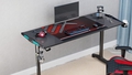 EUREKA I55 Polygon Leg Gaming Desk: Additional Storage & RGB Light - Autonomous.ai