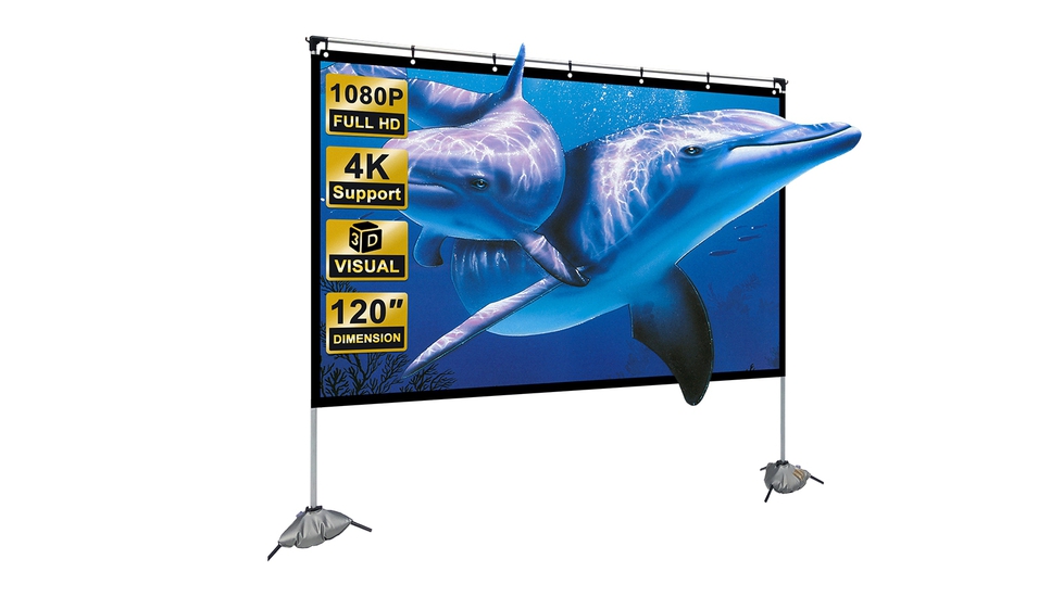 Artlii Projector Screen and Stand: 120 inch Indoor Outdoor - Autonomous.ai