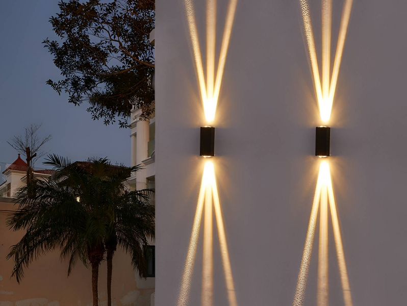 VIVZONE LED Waterproof Outdoor 3 Beams Wall Light: for pront door garden yard terrance