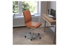 skyline-decor-armless-swivel-task-office-chair-adjustable-chrome-base-cognac