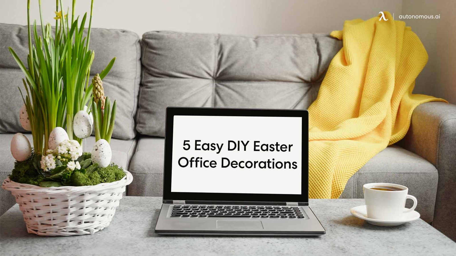5 Easy DIY Easter Office Decorations