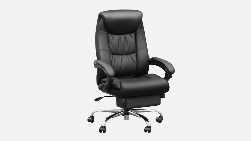 Duramont Reclining Leather Office Chair: Ergonomic Adjustable Seat - Autonomous.ai