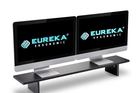 eureka-ergonomic-carbon-fiber-dual-monitor-riser-adjustable-position-black