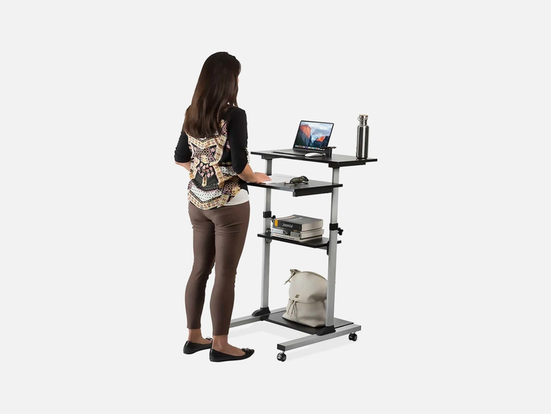 Mount-It! Height Adjustable Rolling Stand up Desk