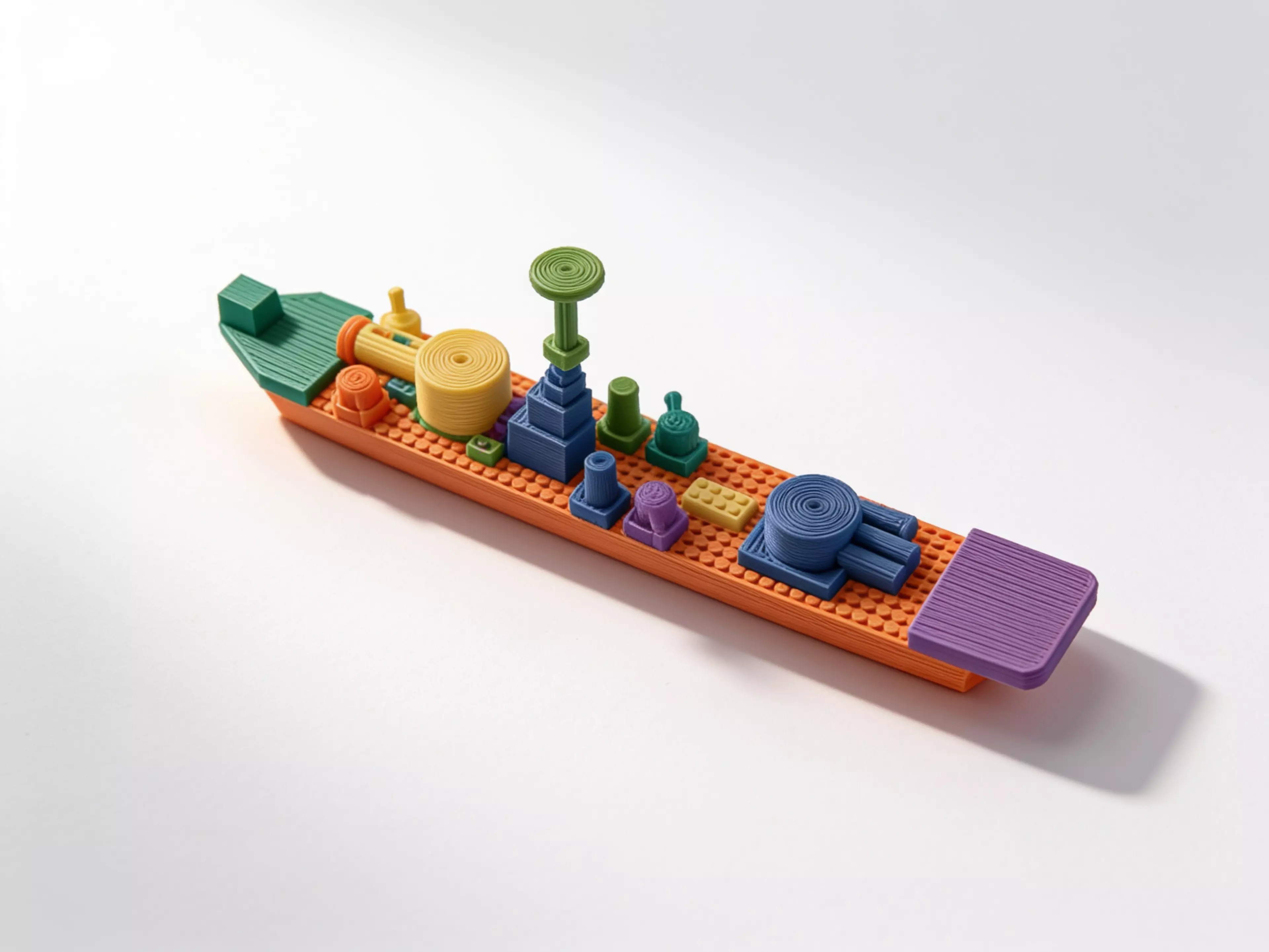 WWII-dreadnought-styled Construction Toy: an 8 Mm-pitch Stud-and-tube Brick Syst
