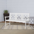 Outdoor Patio Diamond 5-foot Hardwood Bench - White - Autonomous.ai