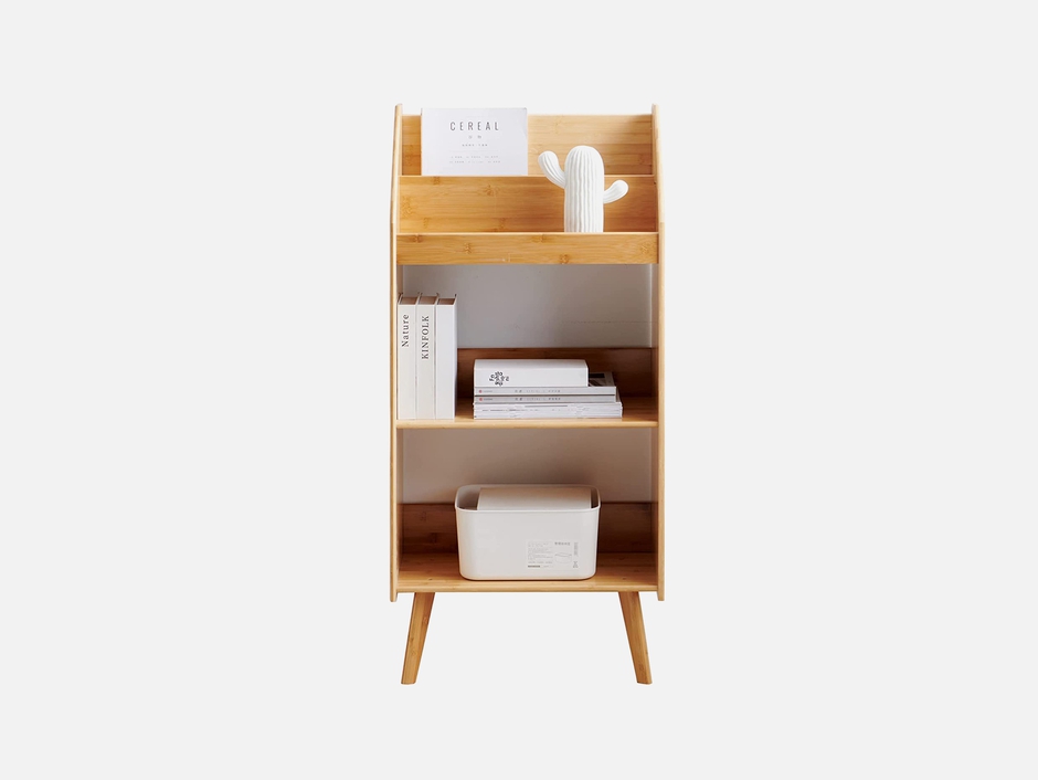 Maydear Bamboo Magazine Rack B (2 colors): Free Standing Bookshelf