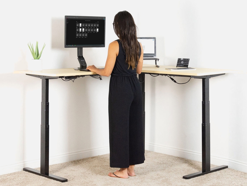 Uncaged Ergonomics L-Shaped Standing Desk