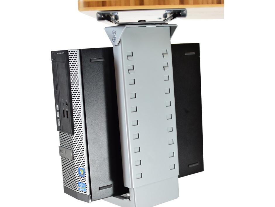 Uncaged Ergonomics Under-Desk CPU Holder: Swivels
