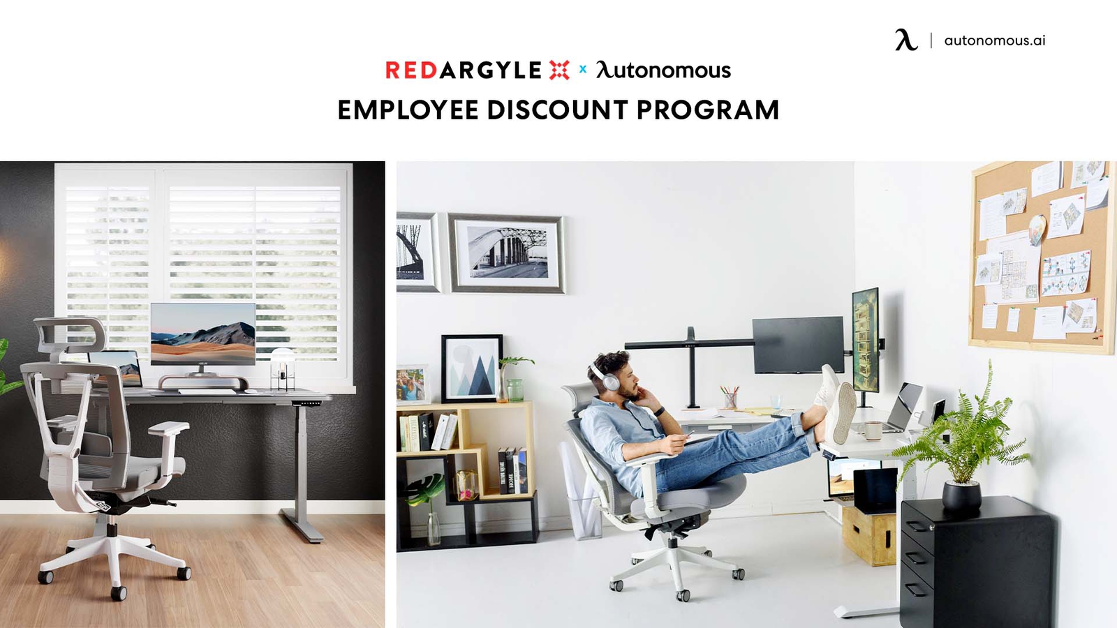 Red Argyle Employee Discount Program for Office Furniture by Autonomous