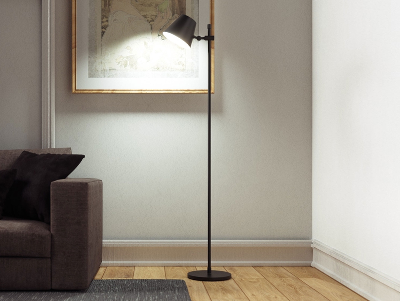 Benzara Industrial LED Floor Lamp