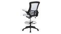 skyline-decor-mesh-ergonomic-drafting-chair-foot-ring-and-flip-up-arms-white - Autonomous.ai