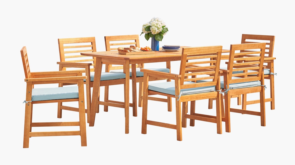 VIFAH Waimea Slatted Wood Patio Dining Table - Autonomous.ai