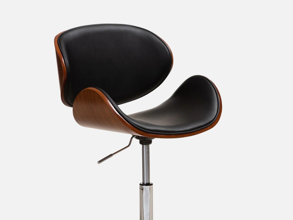 Skyline Decor Ambrosio Chair: Black Leather
