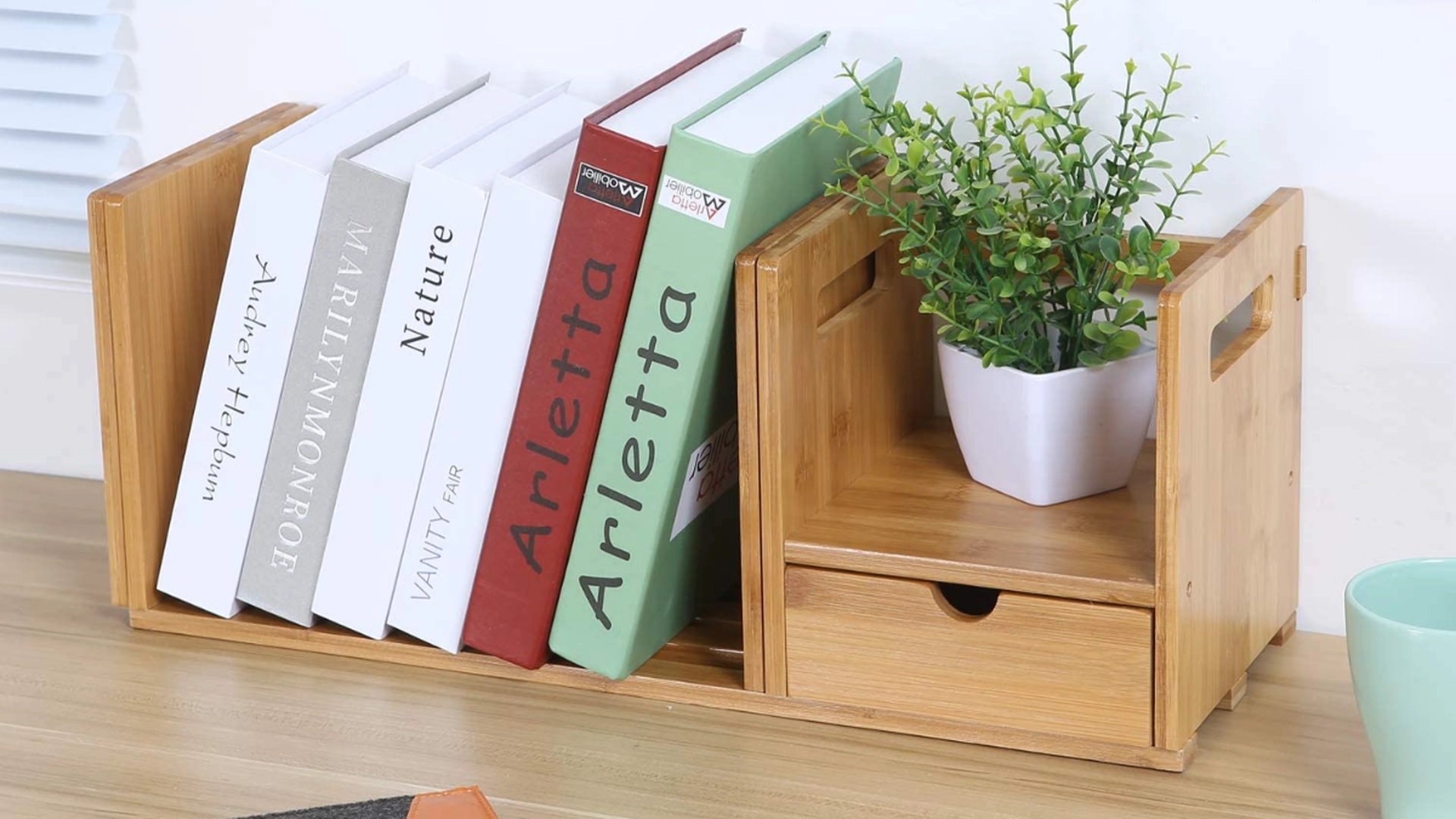 Maydear Extensible Desktop Book Rack: with Drawers