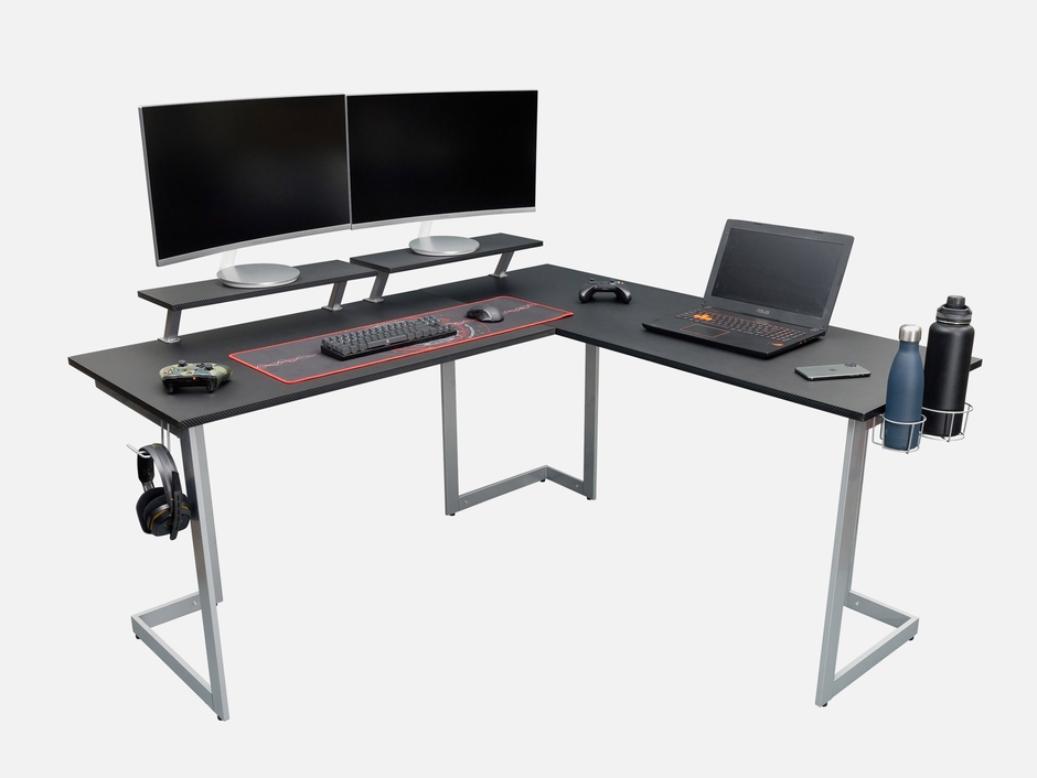 Techni Mobili Warrior L-Shaped Gaming Desk