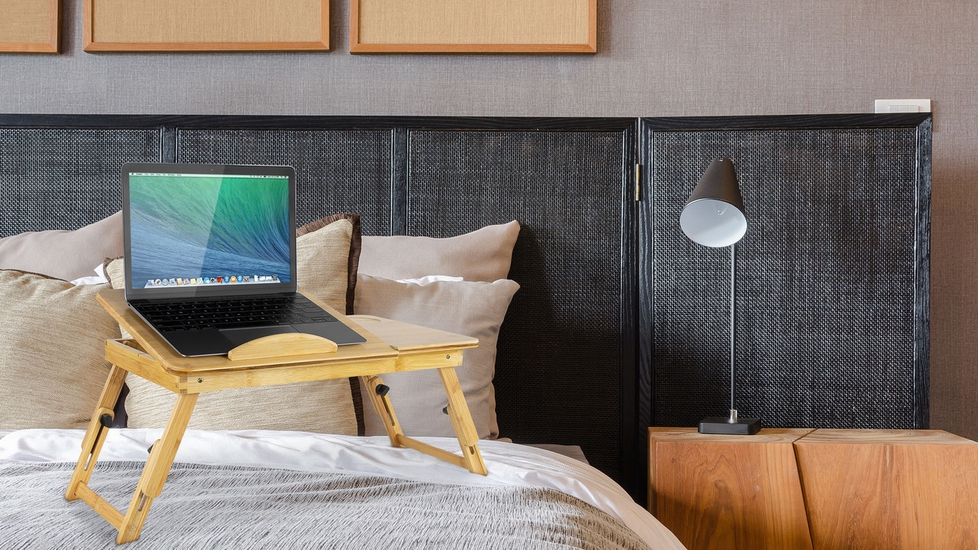 Mount-It! Bamboo Laptop Tray Bed Stand - Autonomous.ai
