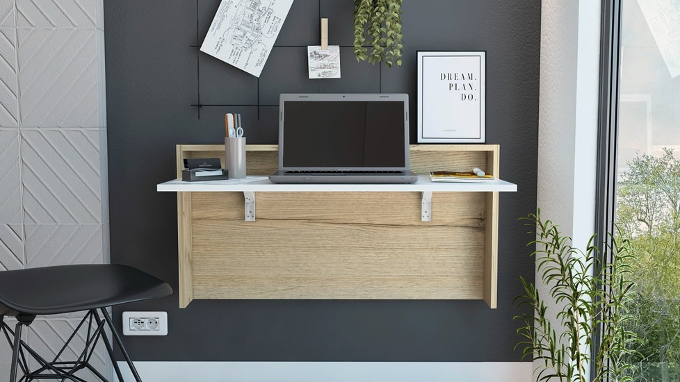 FM FURNITURE Brickell Floating Desk: Foldable Desk - Autonomous.ai