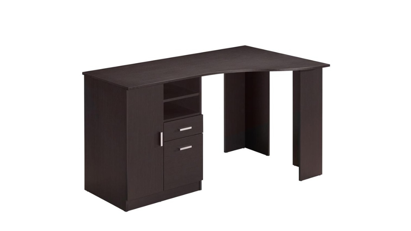 Trio Supply House Classic Office Desk with Storage, Espresso