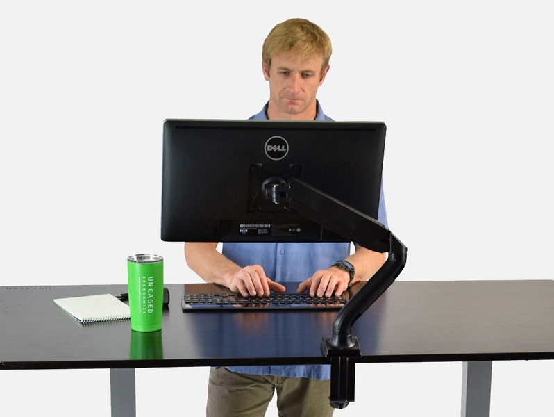 Uncaged Ergonomics Single Monitor Arm: Computer Holder