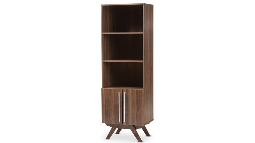 Skyline Decor Walnut Bookcase: Mid-Century Modern - Autonomous.ai