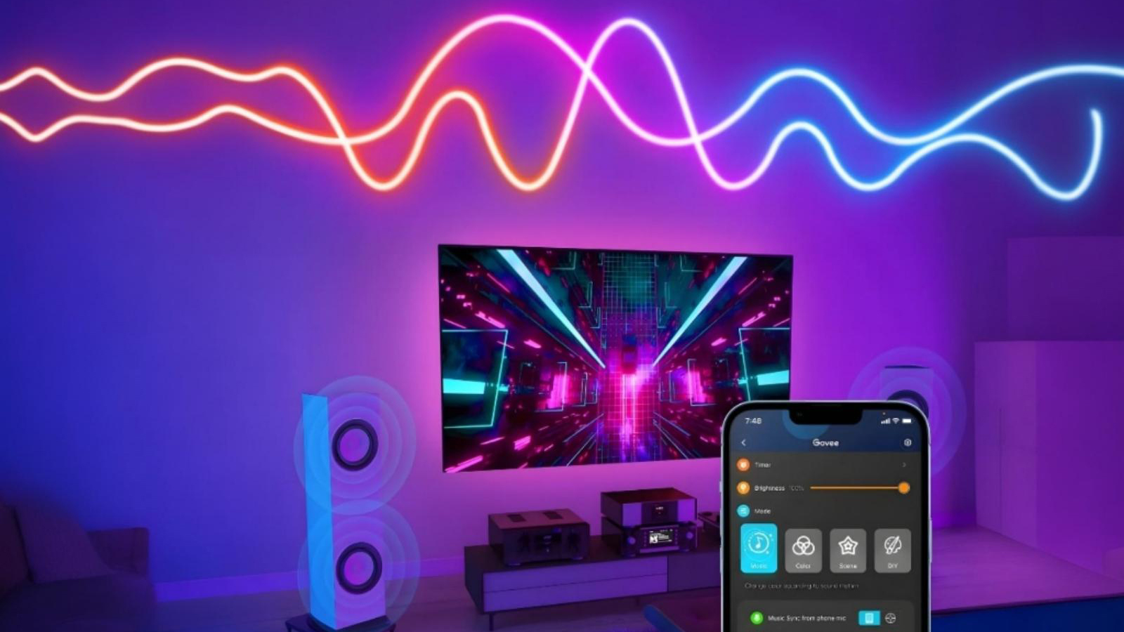 Versatile LED String Lights with App Control