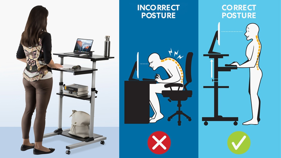 Stand up store desk station