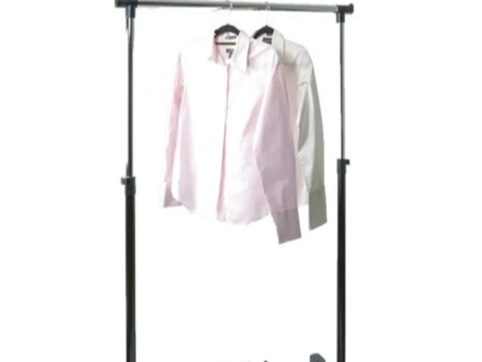 J&V Textile Stainless Steel Double Rod Clothes Rack