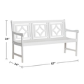 Outdoor Patio Diamond 5-foot Hardwood Bench - White - Autonomous.ai