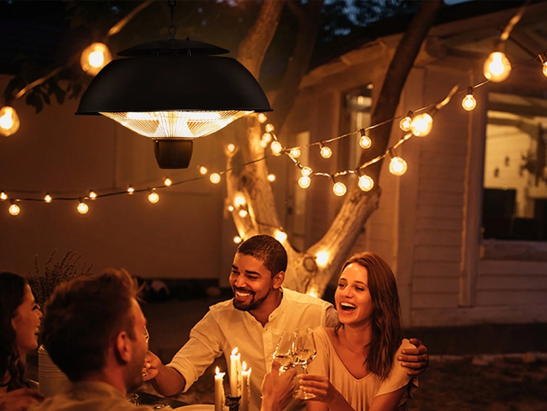 VIVZONE Outdoor Hanging Patio Heater: 1500W