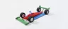 A 10-part, 17-piece 1:16 scale Mercedes-style F1 car: silver body shell (tub/nose/sidepods/engine cover with integrated suspension arms and axle stubs), black floor/diffuser, black front and rear wings, black halo, 4 rotatable wheels (2 rim + 2 tire designs, front/rear) with a center-lock retaining…