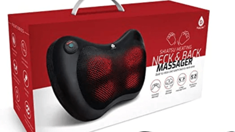 Pursonic Heating Neck & Back Massager-Pillow # HMG410