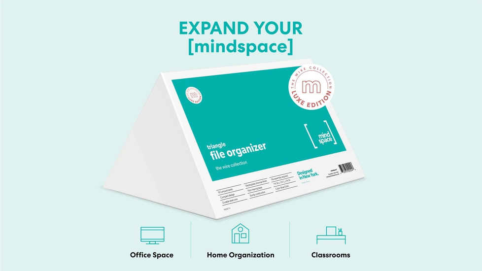 Mindspace Wire Office Desk Organizer - Rose Gold Organizer Set