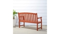 Outdoor Patio 4-foot Wood Garden Bench  - Natural brown - Autonomous.ai