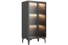 eureka-ergonomic-glass-door-solid-wood-curio-cabinet-display-shelf-grey