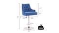 kerdom-bar-stools-velvet-button-tufted-upholstered-blue - Autonomous.ai