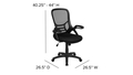 skyline-decor-high-back-office-chair-with-black-frame-flip-up-arms-black - Autonomous.ai