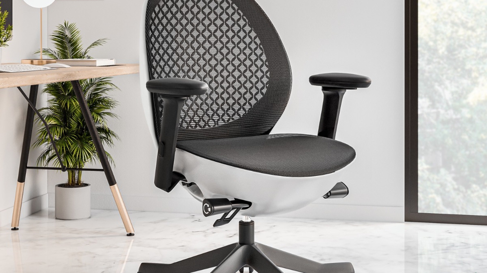 Techni Mobili Deco LUX Office Chair, White - Autonomous.ai