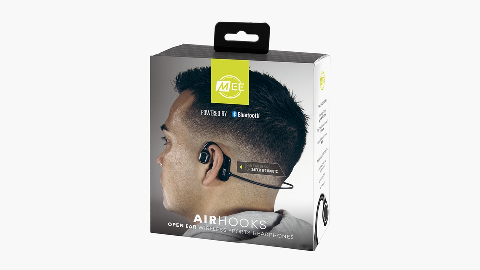 MEE audio AirHooks - Best Open Ear Headphones with Mic