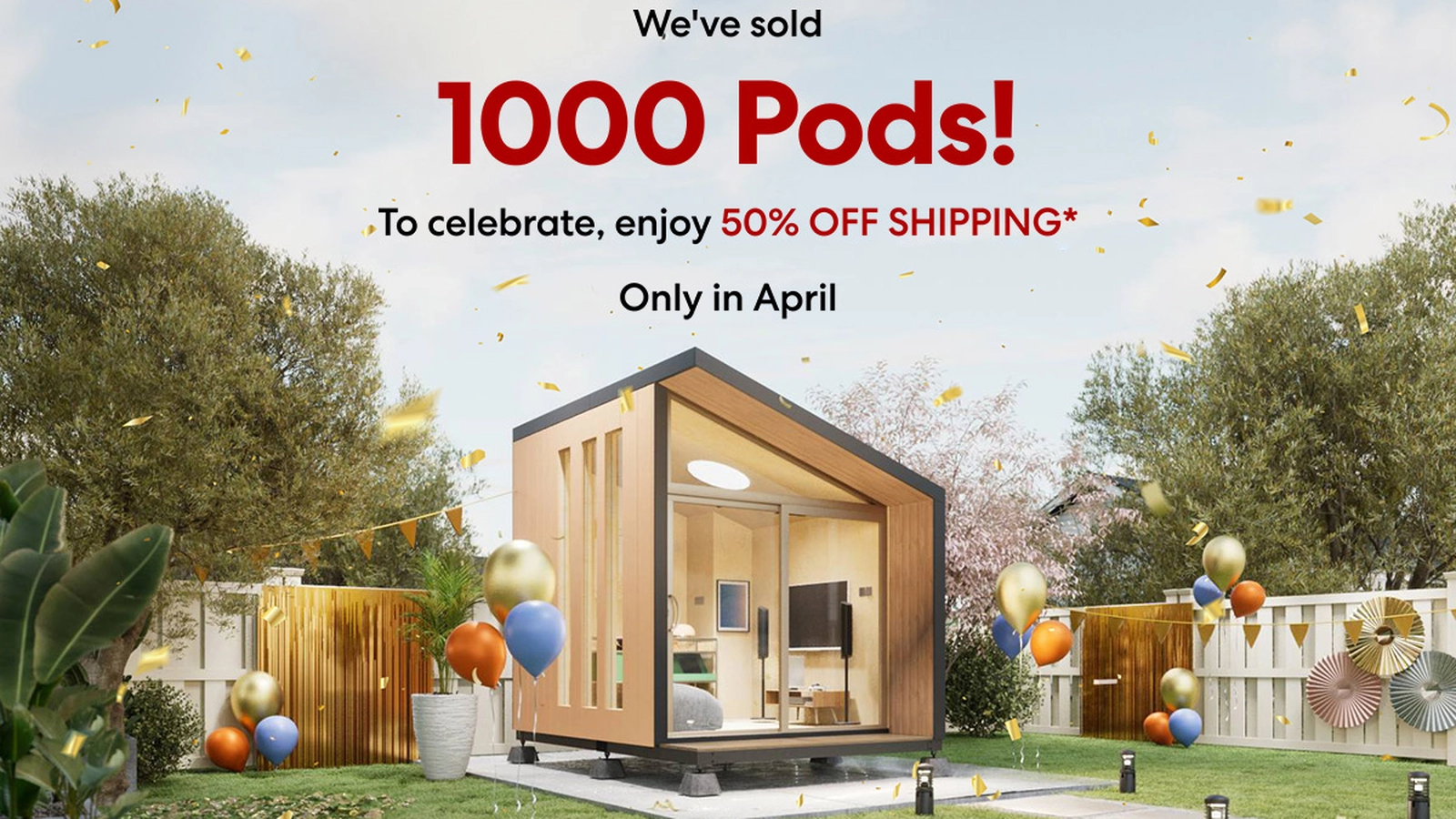 Join the 1000 Pod celebration today and get 50% OFF shipping