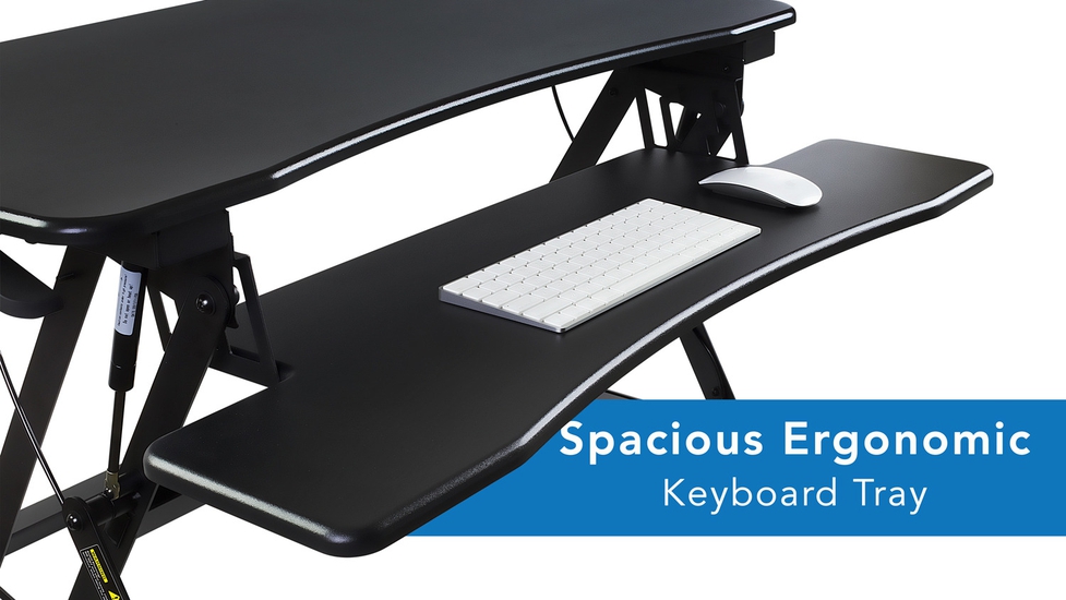Standing Desk Sit-Stand Desk Converter Height Adjustable, Large Surfac –  Mount-It!