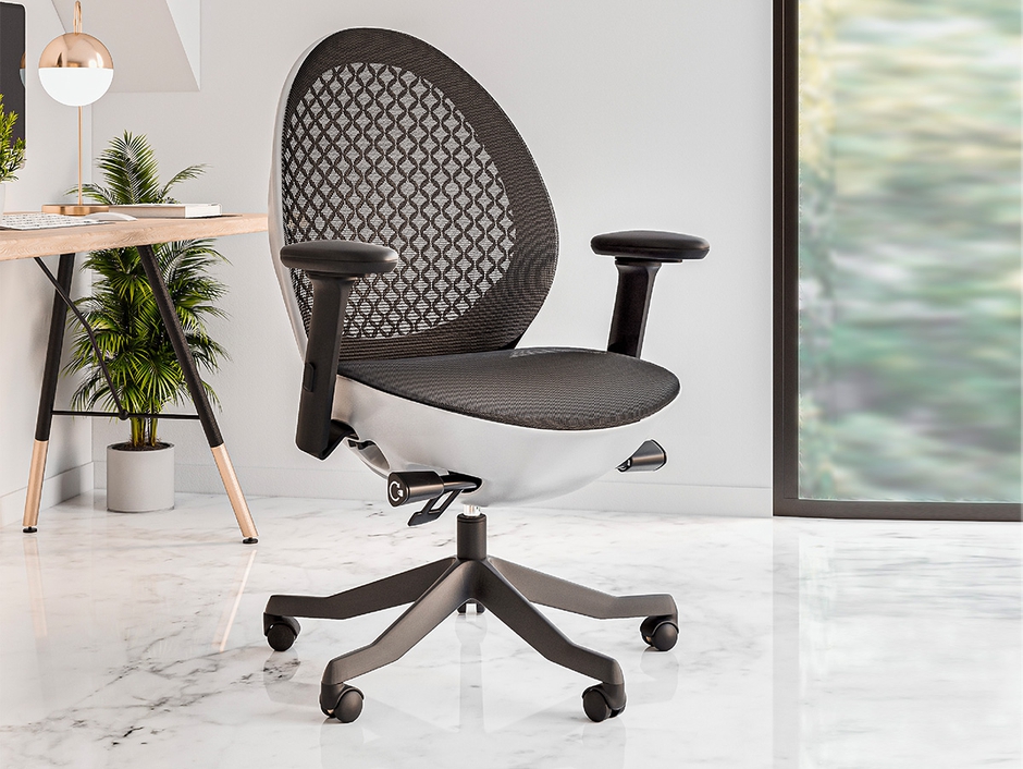 Techni Mobili Deco LUX Office Chair, Black