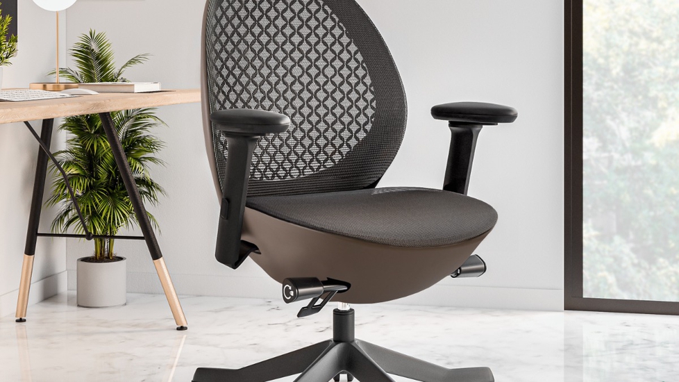Techni Mobili Deco LUX Office Chair, Taupe - Autonomous.ai