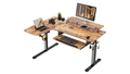 EUREKA ERGONOMIC L60 L-shaped Standing Desk: Key board tray, Rustic - Autonomous.ai
