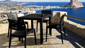 Compamia Ares Resin Square Dining Set with 4 Chairs: Outdoor - Autonomous.ai